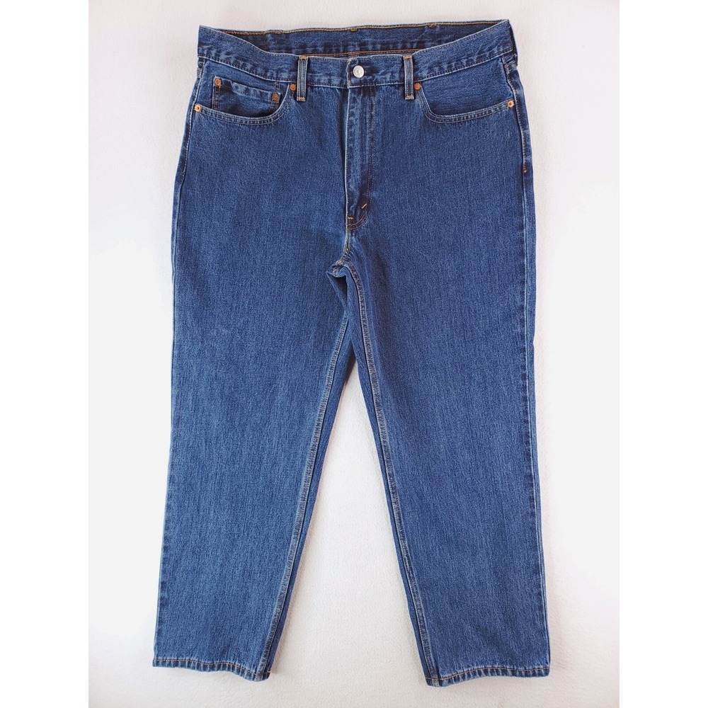 Levis 550 Jeans Mens 38x30 Blue Relaxed Tapered Work Pants Baggy 90s Y2K Dark